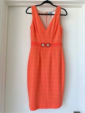 Vintage Blumarine Sleeveless Coral Dress w/ Embellished Waist | Rare | Like New